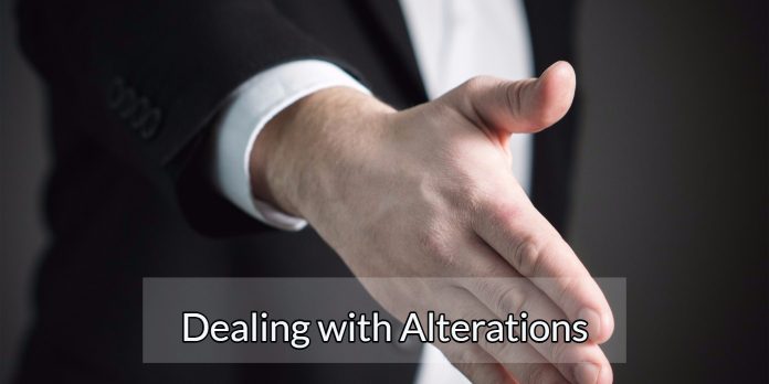 Dealing with “Alterations”