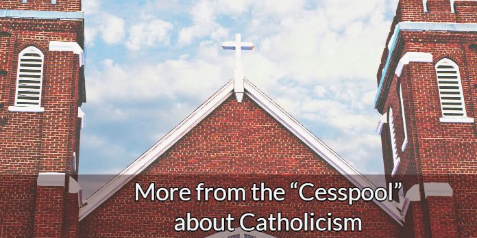 More from the “Cesspool” about Catholicism