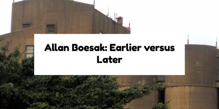 Allan Boesak: Earlier versus Later