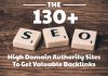 130+ High Domain Authority Sites