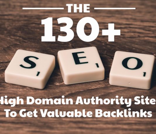 130+ High Domain Authority Sites