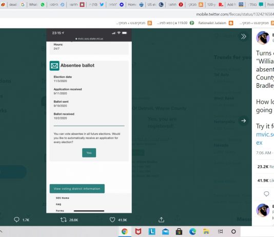 Michigan voter 118 years old vote for Biden